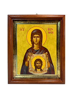 Икона Вероника Кровоточивая Праведная на холсте в киоте 045А Икона Вероника Кровоточивая Праведная на холсте в киоте 045А