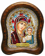Икона Пресвятой матери Божией Казанской из бисера