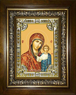 Икона Казанская Божия Матерь в деревянном киоте