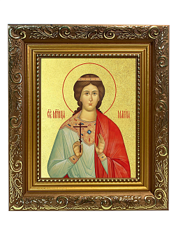 Икона "Марина (Маргарита) Антиохийская", св. вмц., с золочением поталью, 10036-УЛ