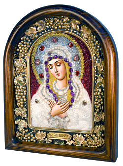 Икона из бисера ''Пресвятая Богородица Умиление''