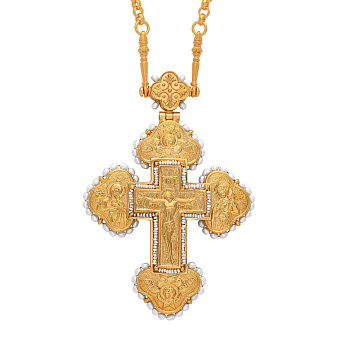 Крест наперсный №181 гальванопластика / золочение