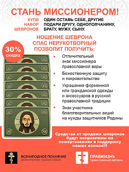 Набор шевронов Спас Нерукотворный 5х9 см. на липучке ПВХ олива 33 шт.