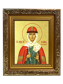 Икона "Иулиания Вяземская (Новоторжская)", св. блгв. кнг., с золочением поталью, 10И2-УЛ