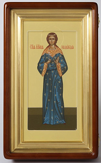 Икона живописная в киоте 18х36 масло, золоченый подрамник