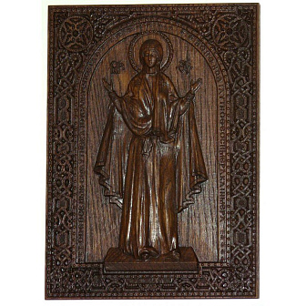 Икона резная Богоматерь Нерушимая Стена Икона резная Богоматерь Нерушимая Стена