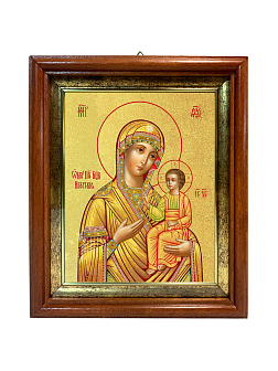 Икона Божией Матери "Иверская" с золочением поталью, 03028-УЛ