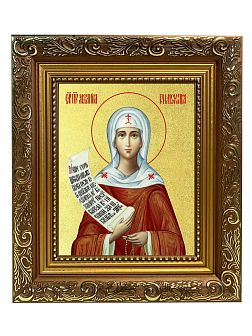 Икона "Мелания Римляныня", св. прп., с золочением поталью, 10М2-УЛ