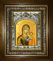 Икона Казанская Божия Матерь в деревянном киоте