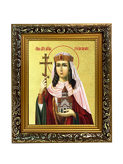Икона "Тамара", св. блгв. царица, с золочением поталью, 10050-УЛ Икона "Тамара", св. блгв. царица, с золочением поталью, 10050-УЛ