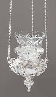 Лампада подвесная №4 литье серебро (УИН)