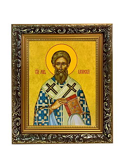 Икона Лев Катанский Преподобный на холсте 179 Икона Лев Катанский Преподобный на холсте 179
