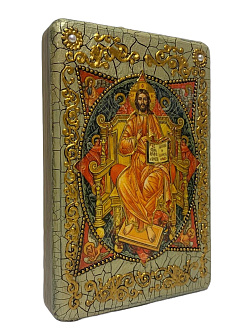 Икона ''Спас в силах'' ручной работы из дуба в футляре