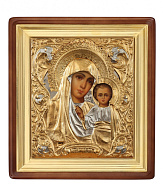 Икона живописная в киоте 24х30 масло, риза №218, киот №1 Казанская БМ