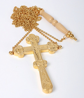 Крест водосвятный №1-3 с цепями золочение