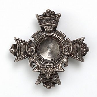 Мощевик для частиц святых мощей малый никель ''крест мальтийский''