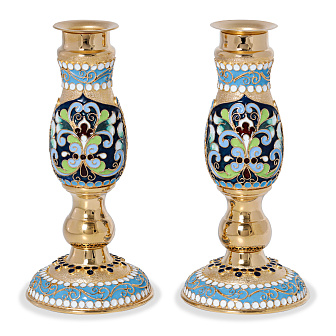 Подсвечник малый №1 / 2 свечи / золочение Подсвечник малый №1 / 2 свечи / золочение