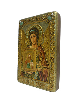 Икона ''Ангел-Хранитель'' ручной работы в декоративном деревянном футляре