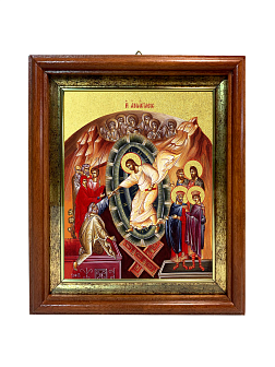 Икона "Воскресения Христова" с золочением поталью, 05006-УЛ