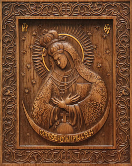 Икона резная Остробрамская