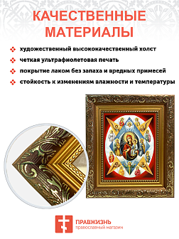 Икона Божией Матери "Неопалимая Купина" с золочением поталью, 03044-УЛ