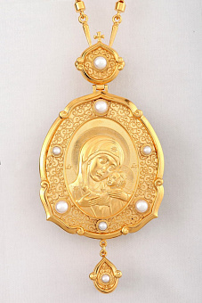 Панагия №1000 гальваноластика / золочение / Казанская БМ