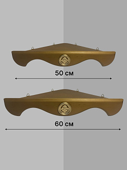 Набор полки угловые для икон Херувим цвет орех 2 шт 50 и 60 см