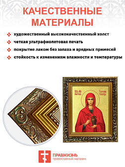 Икона "Анастасия Узорешительница", св. вмц., с золочением поталью, 10002-УЛ Икона "Анастасия Узорешительница", св. вмц., с золочением поталью, 10002-УЛ