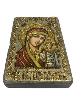 Икона Богородица Казанская писаная темперой