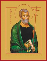 Икона "Апостол Петр" на основе из дерева