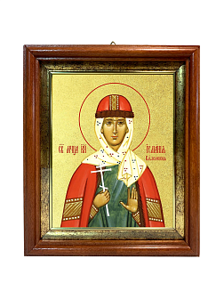 Икона "Иулиания Вяземская (Новоторжская)", св. блгв. кнг., с золочением поталью, 10И2-УЛ