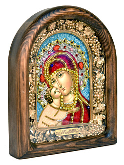 Икона ''Пресвятая Божия матерь Владимирская'' ручной работы