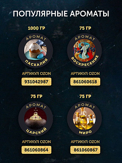 Набор Ладан Афонский Праздничный Красный виноград 3 шт по 75 гр 