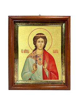 Икона "Марина (Маргарита) Антиохийская", св. вмц., с золочением поталью, 10036-УЛ
