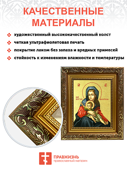 Икона Божией Матери "Милостивая" с золочением поталью, 03М1-УЛ