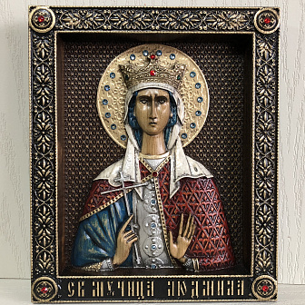 Икона Людмила Чешская княгиня мученица 