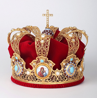 Венцы венчальные №3 / пара / филигрань, эмаль, финифть / золочение