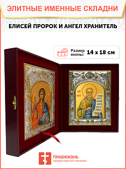 Икона складень Елисей пророк и Ангел Хранитель 177 Икона складень Елисей пророк и Ангел Хранитель 177