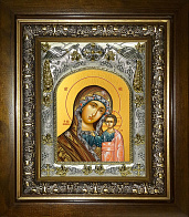 Икона Казанская икона Божией Матери, в деревяном киоте