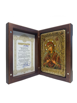 Икона Богородица Умягчение злых сердец из дуба