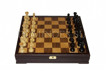 Шахматы классические средние деревянные утяжеленные, ручная работа, 36*36см (высота короля 3,25")
