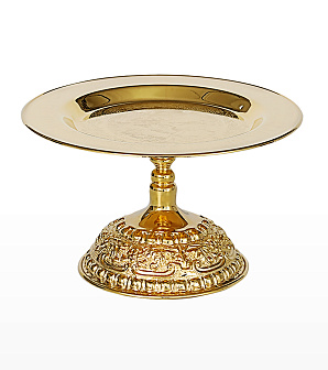 Дискос с поддискосником / ф220мм-потир 0, 3л №1 / чеканка / золочение