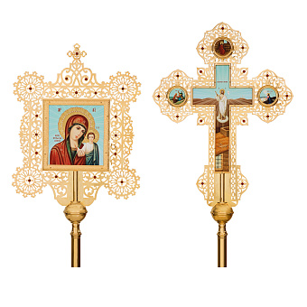 Крест-икона №20а выпиловка гравировка фото на пластике золочение Крест-икона №20а выпиловка гравировка фото на пластике золочение