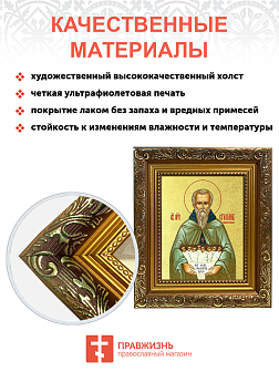 Икона "Стилиан Пафлагонский", св. прп., с золочением поталью, 09С9-УЛ Икона "Стилиан Пафлагонский", св. прп., с золочением поталью, 09С9-УЛ