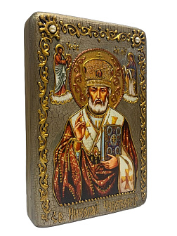 Настольная икона ''Святитель Николай, архиепископ Мир Ликийский (Мирликийский), чудотворец'' на море