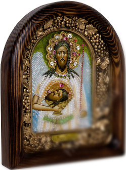 Икона Иоанн Креститель из бисера ручной работы