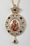 Панагия №101 / Фианиты / золочение / серебро (УИН)