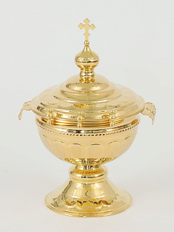 Чаша водосвятная большая золочение чеканка