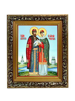 Образ святых Петра и Февронии Муромских, благоверных князя и княгини, чудотворцев, 09ПФ1