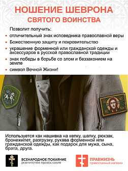 Набор шевронов СПАС 6х9 см + ГЕОРГИЙ ПОБЕДОНОСЕЦ высота 9 см, хаки, пришивной, оксфорд, 2 шт